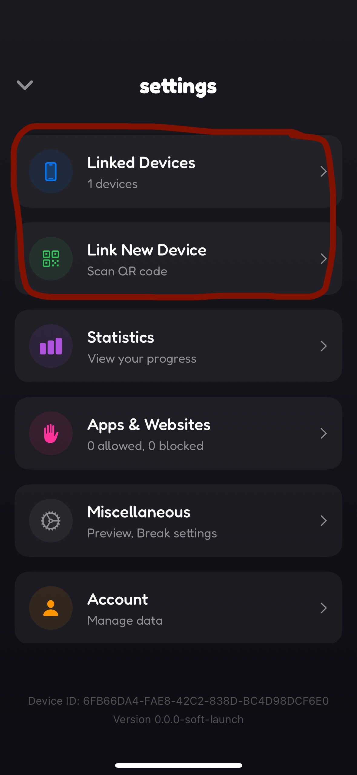 Link devices screenshot