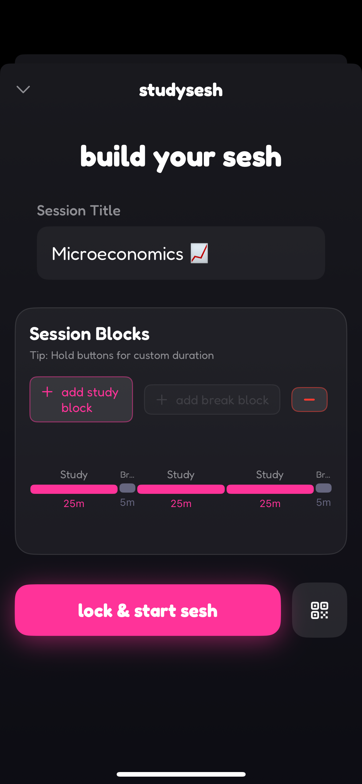 Build session screenshot